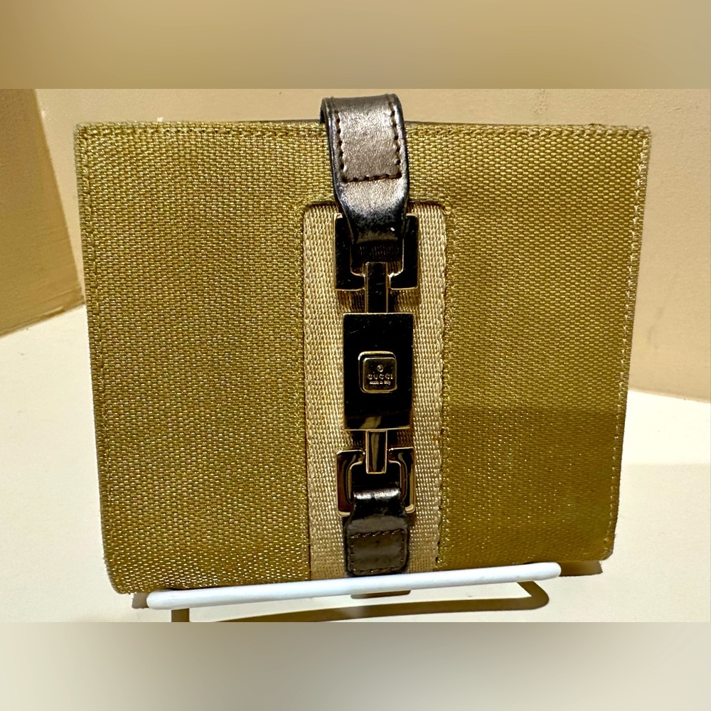 Gucci Jackie Metallic Gold Bifold Wallet